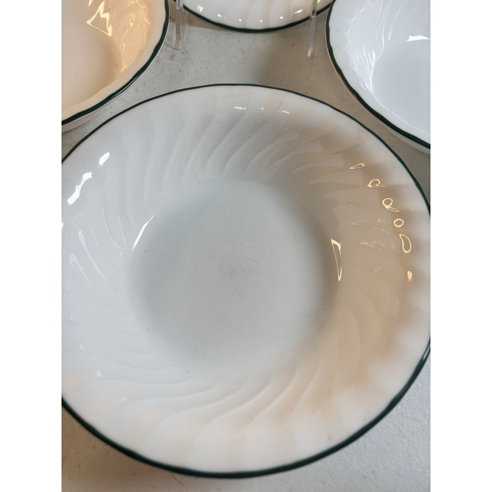 Corelle Callaway Ivy Swirl Green Rim Cereal/Soup Bowl 7.25" Set Of 4 - Picture 7 of 9